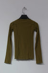 BASERANGE ribbed cotton long sleeve TTOML-RB-WI21 green